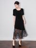 Silk Velvet Sequin Mesh Dress - Slimming & Stylish Summer Wear for Women