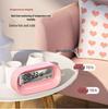 Transparent Digital Alarm Clock with Large Screen - Cute, Silent, and Perfect for Students