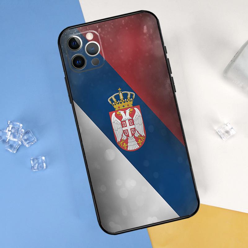 Flag of Serbia Serbian Phone Case For iPhone 16 Pro Max 16e 12 13 Mini 11 14 15 Pro Max XR 15 16 Plus Cover Shell