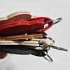 Faux Leather Pet Memorial Keychain Paw Shaped Keepsake Key Chain Easy to Use Pet Hair Storage Bag Key Holder
