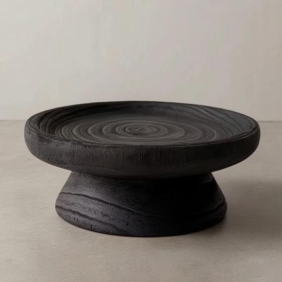Solid Wood Artistic Tray Vintage Floor-Standing Aromatherapy Ornament Chinese Zen Aesthetic Wooden Craft