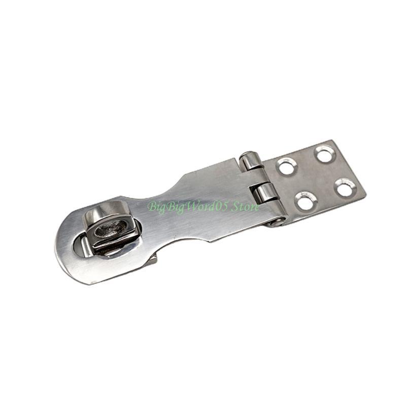 

24TE Marine Grade Stainless Steel Door Hasps Heavy Duty Safety Hasp with TurningPadlock Eye Mount Quick Installation CN