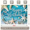 2D Tropical Ocean Starfish Birthday Backdrop Underwater Beach Party Banner