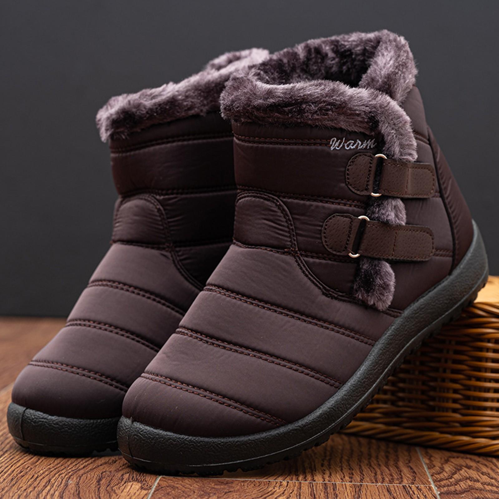 

Женская хлопковая обувь. Теплая хлопковая обувь. Водонепроницаемые хлопковые ботинки на мягкой подошве. 43 кофейный