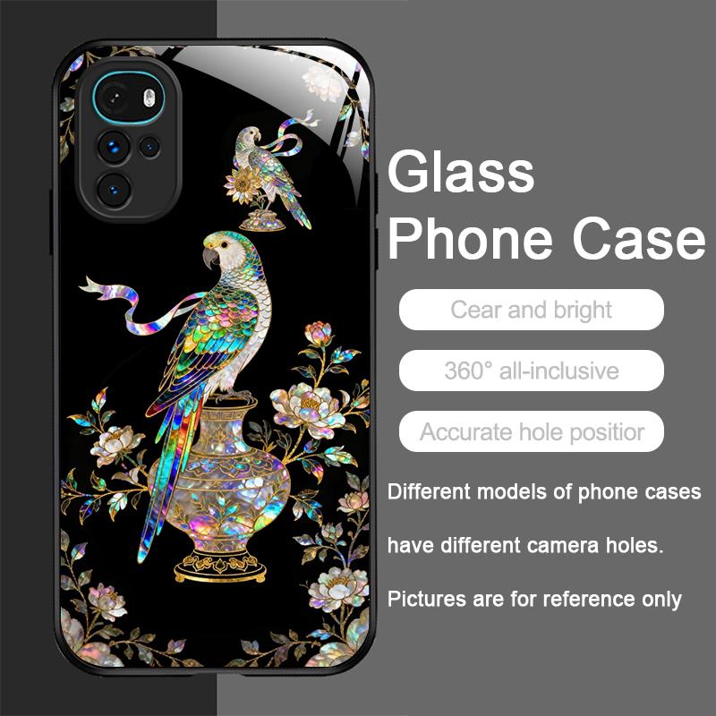 

Stylish Dragon Leopard Marble Texture Tempered Glass Phone Case for Motorola Moto G85 G84 G75 Edge 50 Fusion 40 Neo 30 Pro Cover Motorola Edge 30 Pro