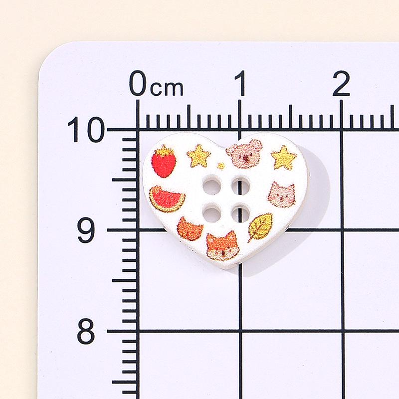 Heart Pattern Button Set for DIY Crafts: Cute Handmade Sewing, Clothing Decor, Hair Ties, Bracelets, and Charms