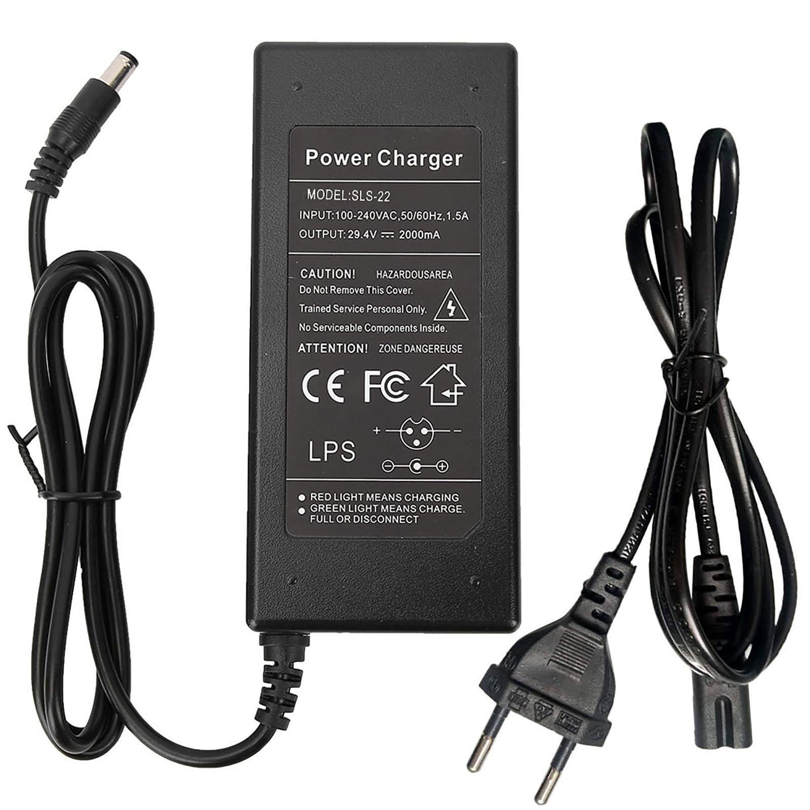 

29.4V 2000mA Адаптер зарядного устройства для электросамоката Замена зарядного устройства для аккумулятора для 5.5-дюймового электросамоката Аксессуары Вилка ЕС