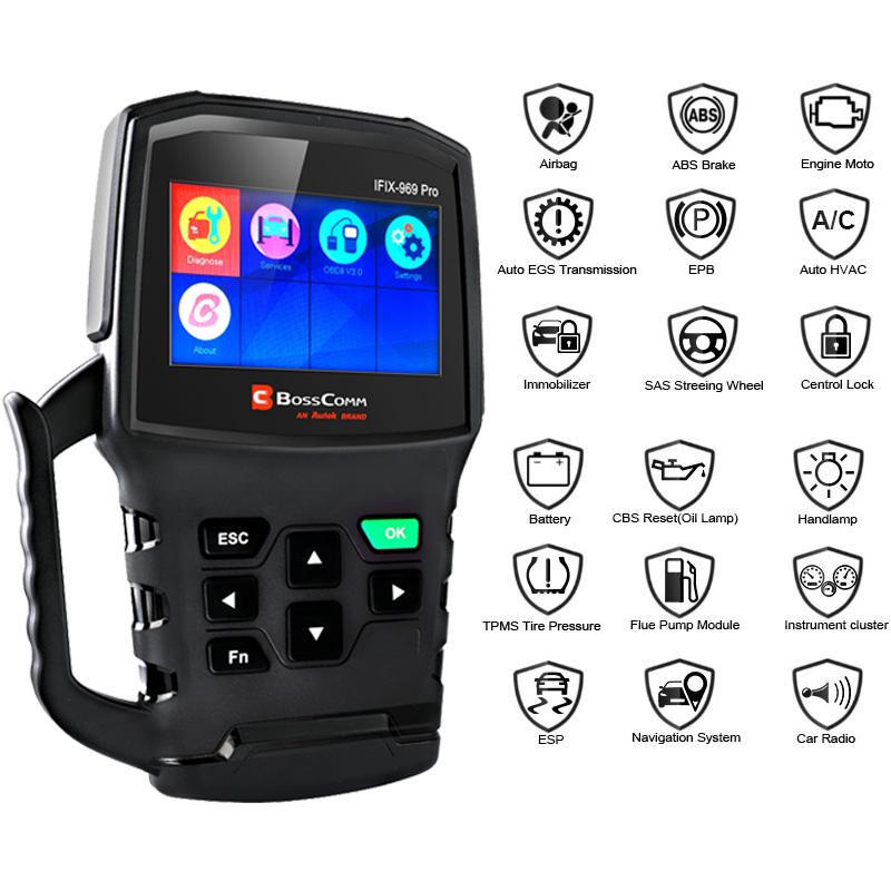 Buy Autek IFIX-969 Pro OBD2 Diagnostic Tool Full System Auto Scan ABS ...