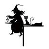 Halloween Door Corner Sign Metal Witch Cat Bat Ghost Spider Web Door Topper Sign Indoor Door Window Frame Decoration