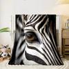 Zebra Eye Close-up Blanket Bedroom Blanket for Livingroom Couch Lunch Break Soft Throw for Friend's Festival Gift