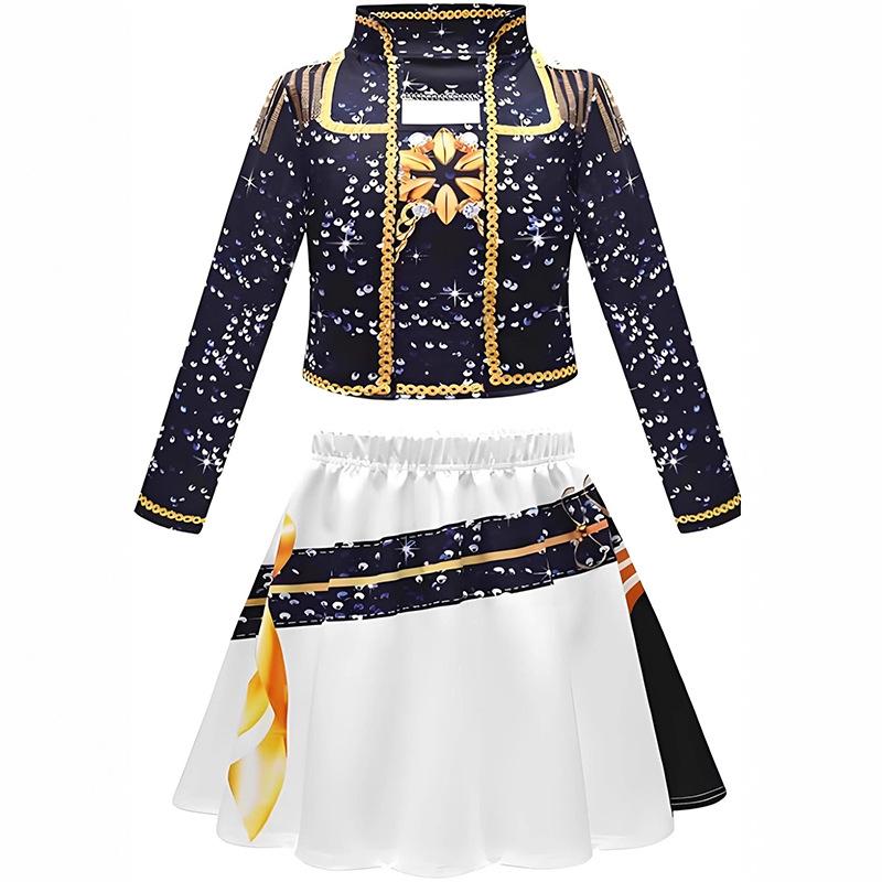 Girls Party Carnival Idol Roleplay Suit Fashion Shorts+top+jacket Three-piece Set 2026 Spring Birthday Party Costume Kids