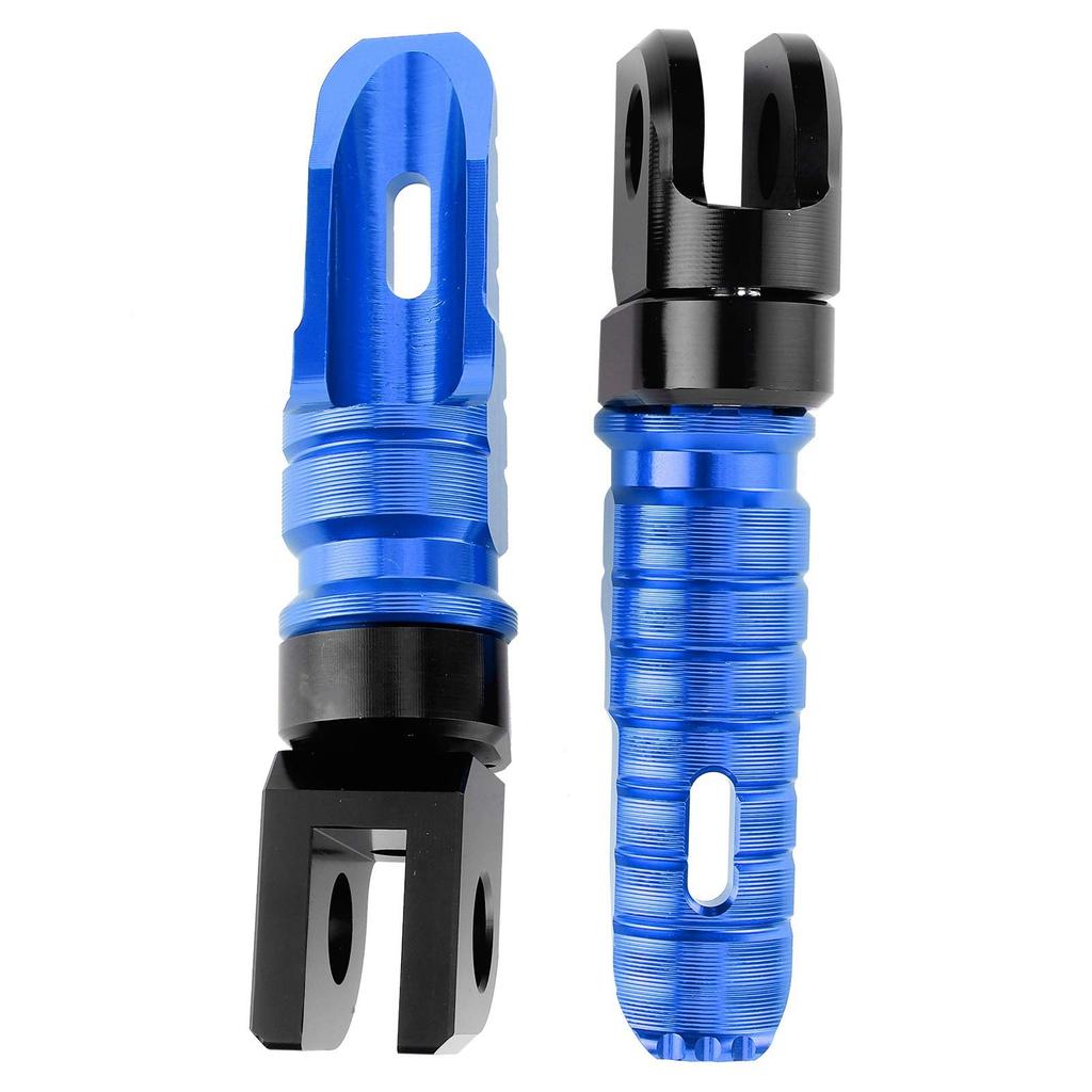 Yctze Pair of Front Foot Pegs Aluminum Alloy Pedals Fits Kawasaki Ninja Z125PRO Z250 / SL Z400Z900 (Blue)