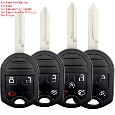 Remote Car Key Shell Replacement For Ford 3/4/5 Buttons For Edge For Explorer For Ranger For Expedition For Mustang For Escape