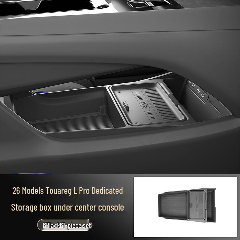 

Volkswagen 26 Models Tiguan L Pro Center Console Storage Box & Glasses Holder Car Accessories чёрный