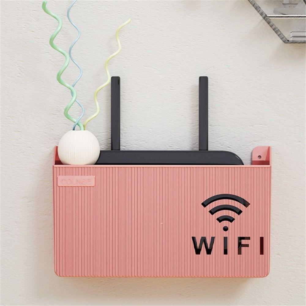 Wall-Mounted Media Boxes Router Organizer Box Router Shelf Wifi Storage Box Wifi Router Organizer