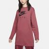 Nike Women's Casual Fleece-Lined Thick Mid-Length Hoodie in Red