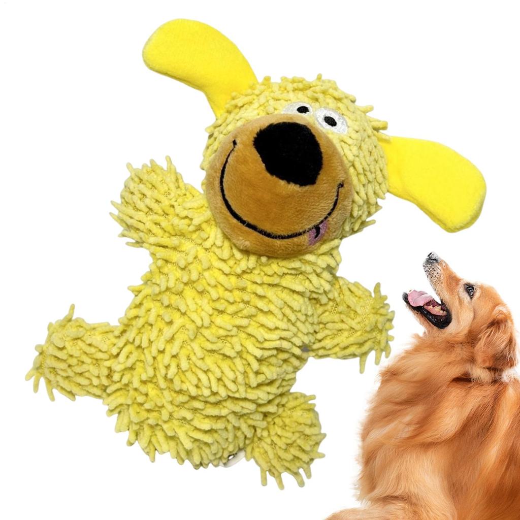 2025 Cute Cartoon Squeaky Plush Mop Dog Toy Chewproof Play Toy For Puppies Small Dogs Ideal For Home Playtime Fetch