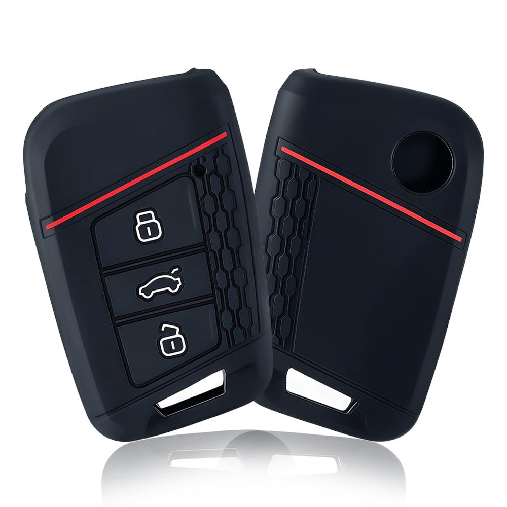 3 Button Silicone Remote Car Key Case Cover For Vw Passat B8 Skoda Kodiaq Superb A7 Car Keyless Fob Shell Holder Protector
