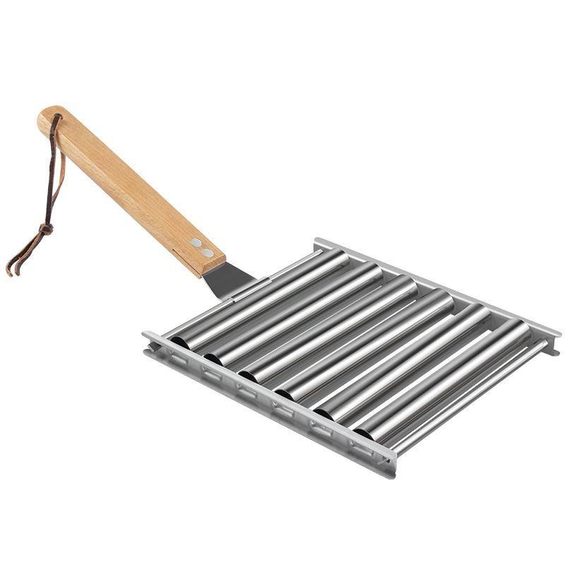 

1 шт. Съемный гриль для сосисок из нержавеющей стали, роликовый гриль для хот-догов