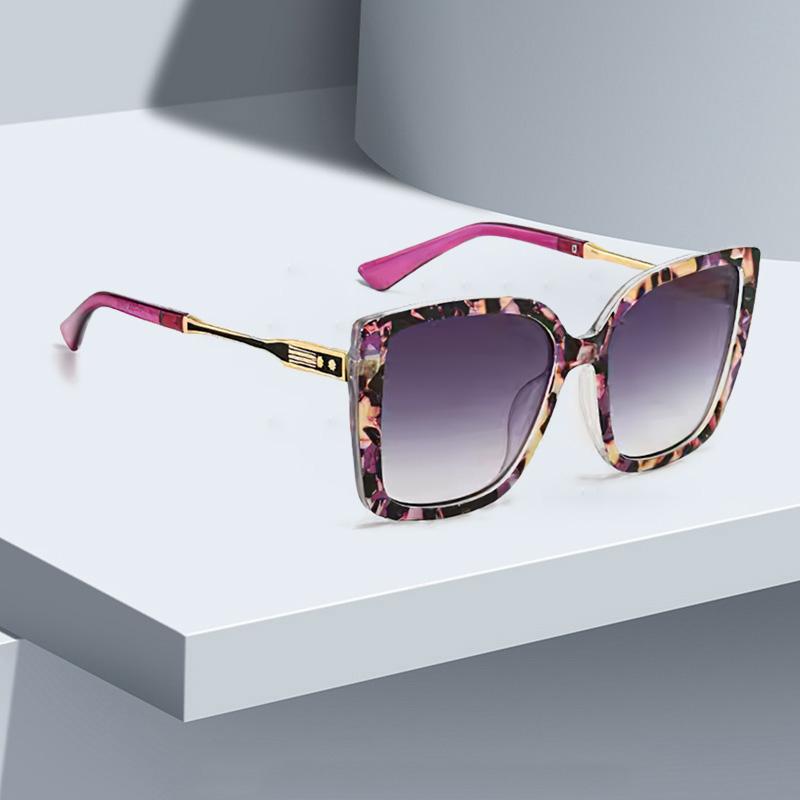 Fashionable Women Sunglasses Large Frame Gradient Color Glasses Exquisite Design for Women Stylish UV Protection Shades