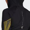 Adidas Stella McCartney TP LS C.R. Striped Detail Logo Print Hooded Jacket Women Jacket Black HI6055