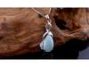 Yu Ding Sheng S925 Sterling Silver Teardrop Pendant with Natural Myanmar Jadeite for Women