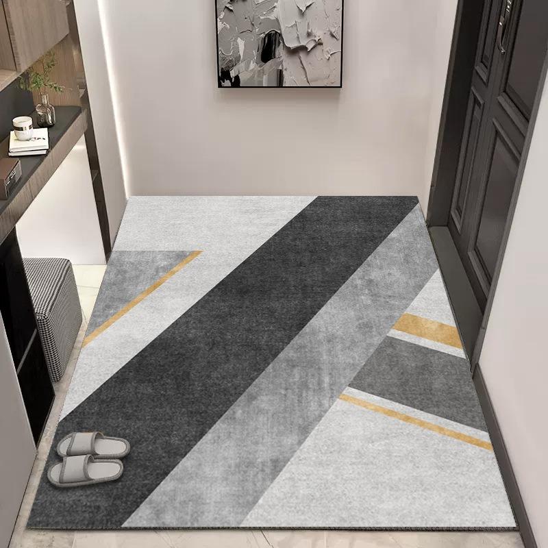 Nordischer Luxusdruck Großer Teppich Design Rutschfester Teppich für Wohnzimmer Schlafzimmer Weiche Bodenmatte Heimdekoration Klassisch Schön