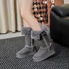 Popular gray thick-soled snow boots for women 2025 winter new two wear velvet thickened Northeast snow cotton shoes for women