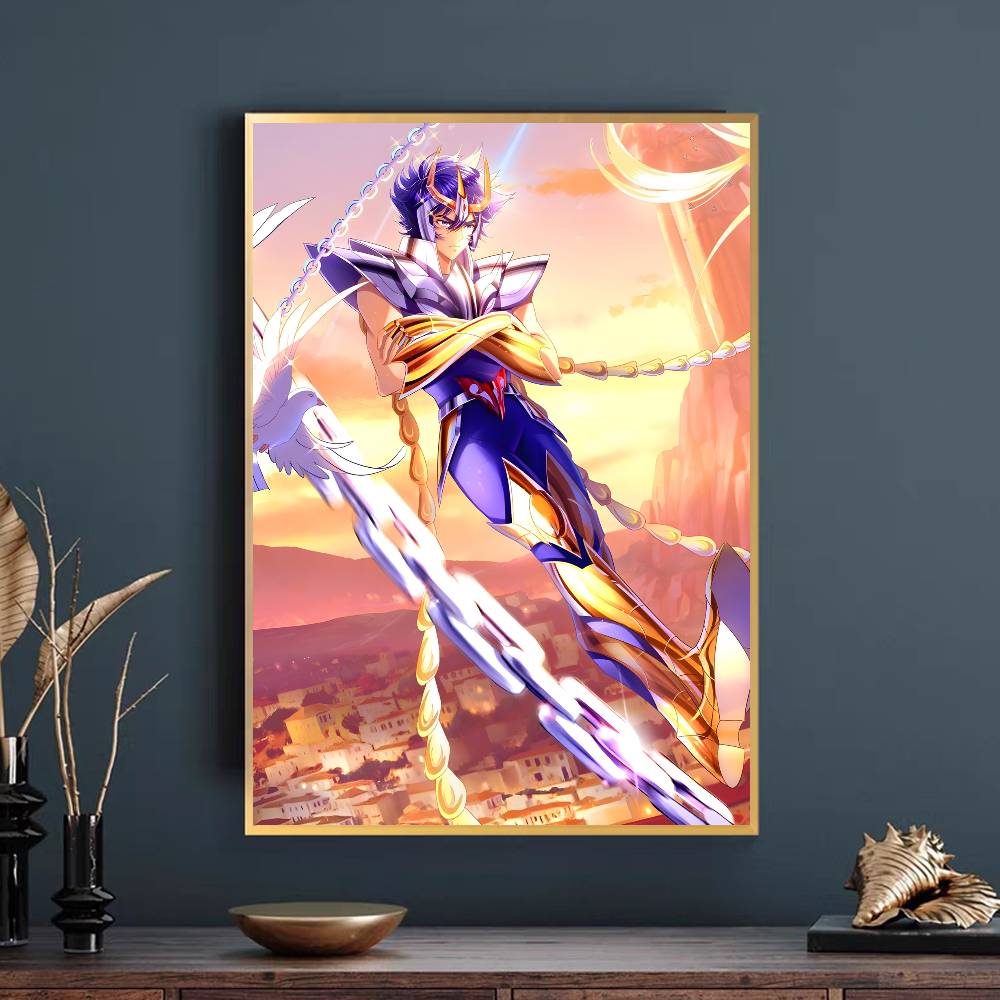 Plakat Saint Seiya Samoprzylepna Sztuka Wodoodporny Papierowy Naklejka Kawiarnia Bar Pokój w Domu Studenckim Dekoracja Ściany
