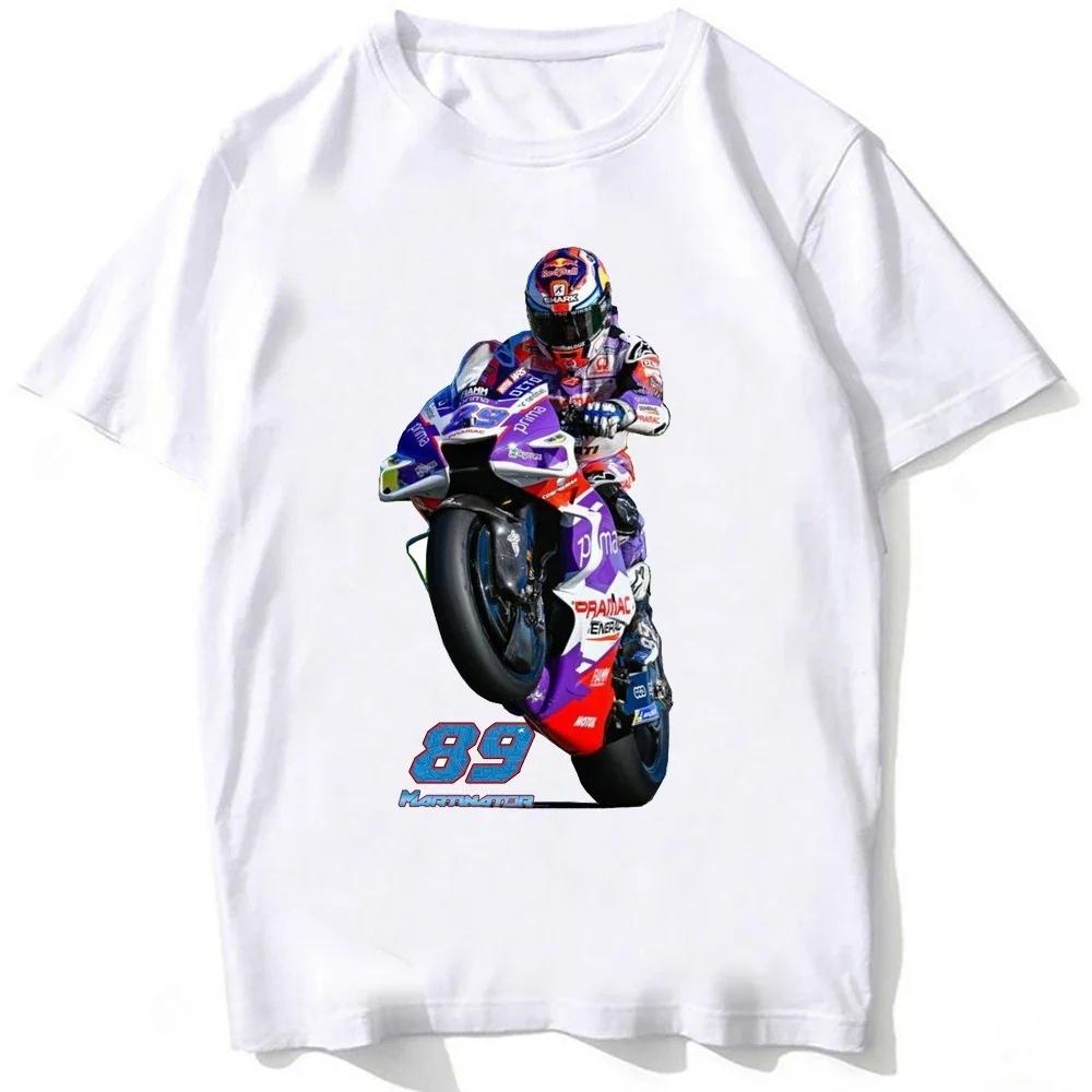 Jorge Martín GP Martinator 89 T-shirt Estiva Unisex Manica Corta GS Sport T-shirt Ragazzo Magliette Casual Equitazione Moto Top Bianchi