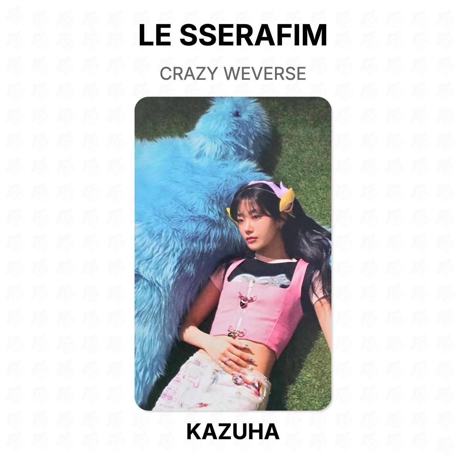 LE SSERAFIM CRAZY WEVERSE Official Photocard KAZUHA 02