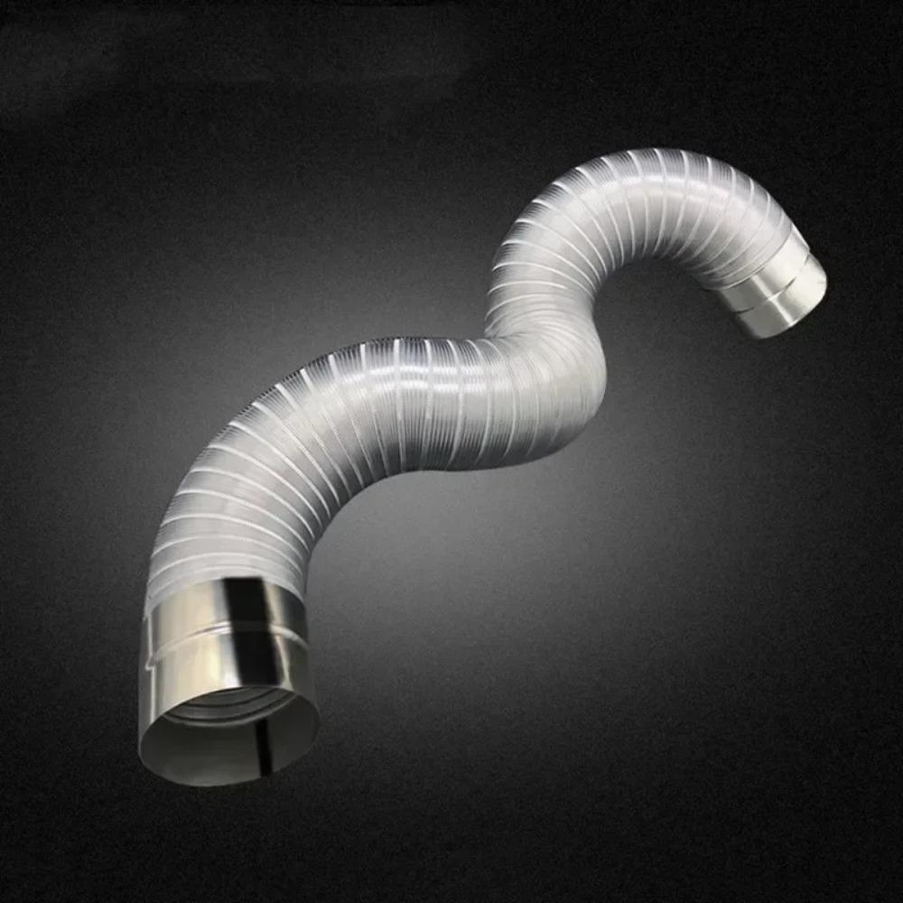 Brandsäker Gas Vattenvärmare Rostfritt Stål 60-150mm Aluminium Stark Universell Avgas Rökkanal Förlängningsrör Längd