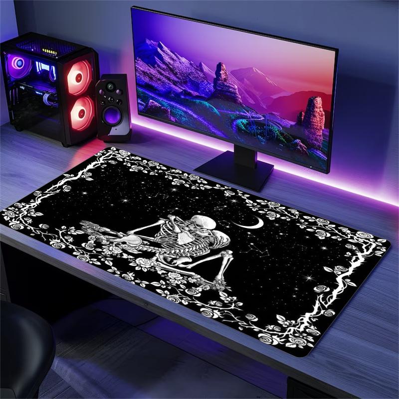 Skull Couple Color Mouse Pad Large Gaming Table Cushion Non-slip Laptop Tablet Big Mousepad XXL Mat Mini PC Playmat With Lock edge