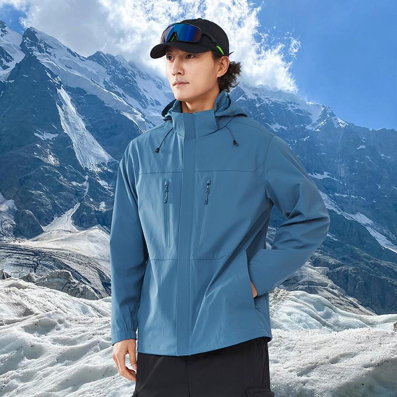 Men Women 2-in-1 Hiking Jacket With Down Liner Outdoor Camping Winter Coat