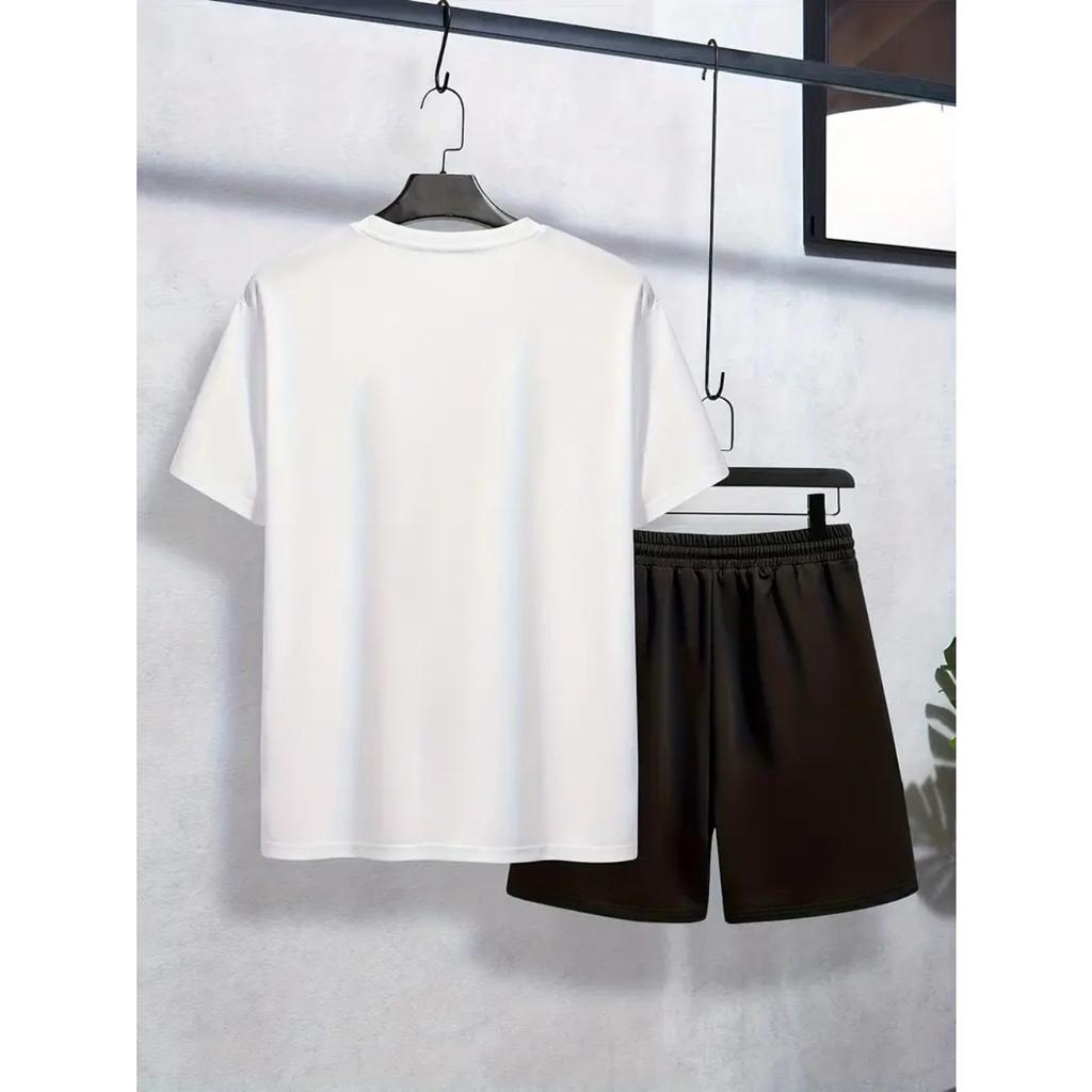 Teen ECKO Graphic Casual Summer Short Sleeve Set Fashion Outdoor Sports Gym Spring/Summer Boys