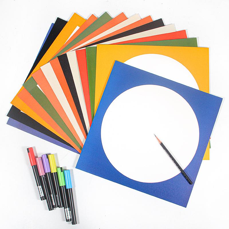 Square/Round Watercolor Paper 10 Sheets Professional Water Color Paper Postcard for Painting School Supplies
