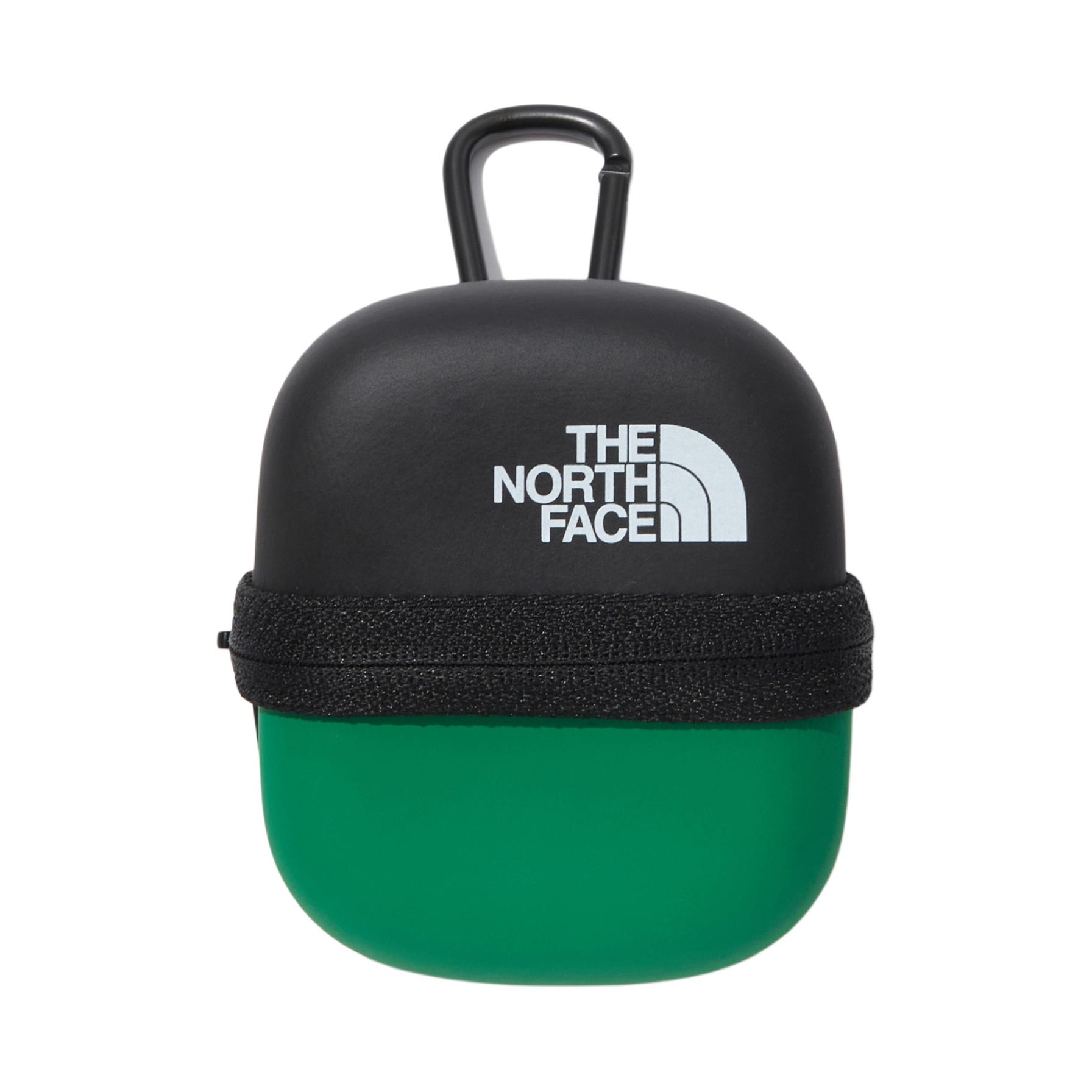 The North Face Logo Print Zipper Headphone Case Unisex Accessories Green Black NN2PQ20M Green & Black