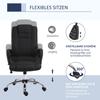 Office Chair Ergonomic Desk Chair with Armrest, Height-Adjustable Swivel Chair with Linen Look, Padded Computer Chair, Black