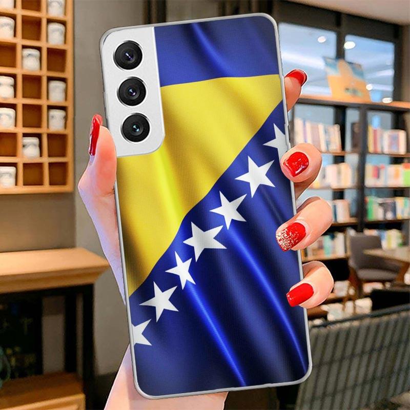 Bosnia And Herzegovina Flag Cover Phone Case For Samsung Galaxy S26 S25 Edge S24 Ultra S23 S22 Plus S21 S20 FE Soft Fundas Shell