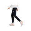 Li Ning Training Series Logo Micro-Label Solid Color Tapered Knit Sports Pants Women Pants Black AKLR884-1