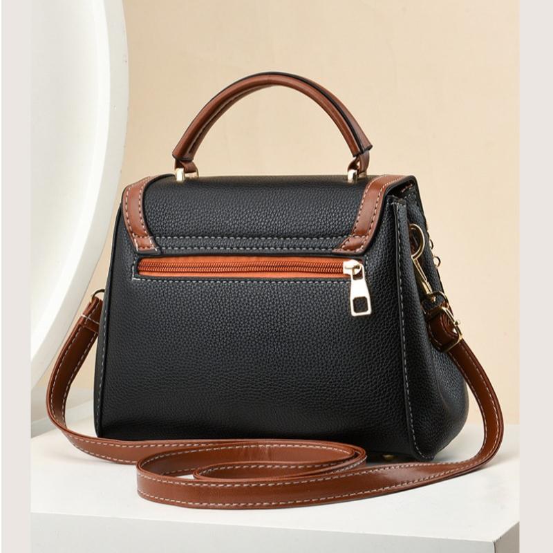 New Trendy and Personalized Women's Handbag with Contrasting Colors, Single Shoulder Crossbody, Hand-held Small Square Bag