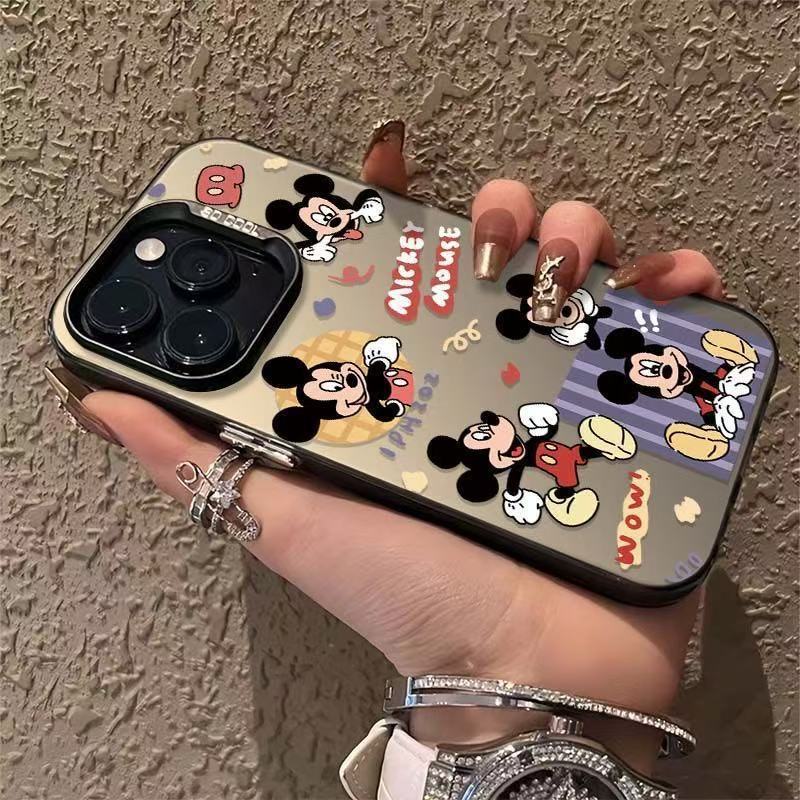 Fun Mickey Mouse iPhone 17/16 Plus/15 Pro Max Drop-Proof Case, Cartoon Style, Suitable for iPhone 13/12