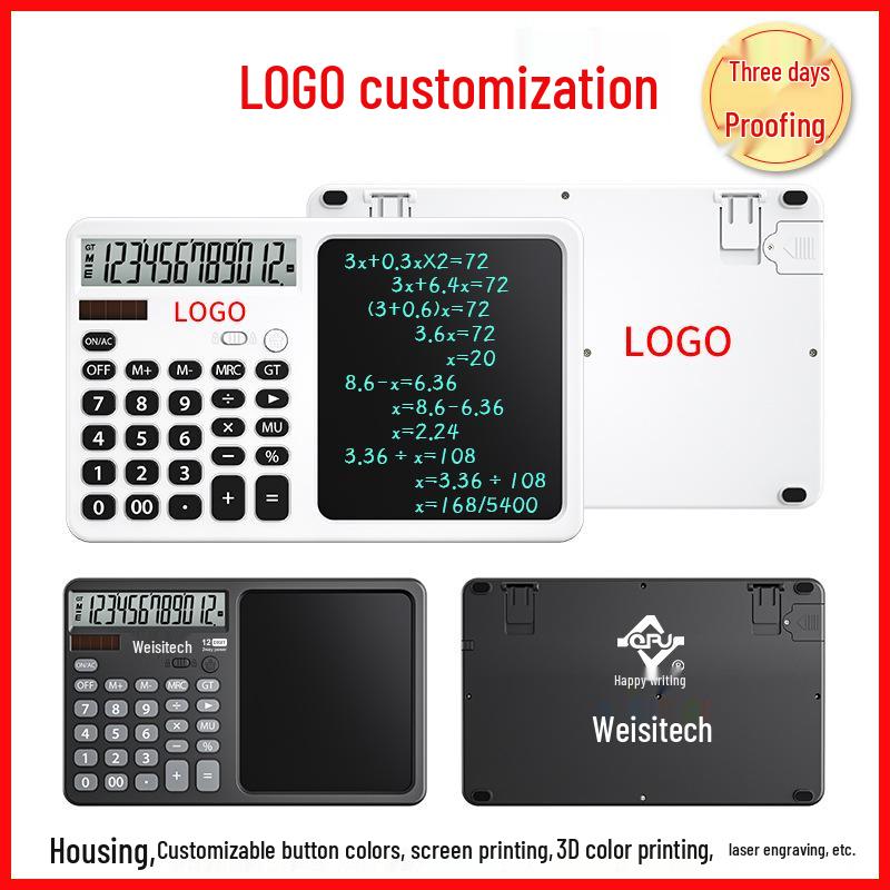 Rechargeable LCD Drawing Board & Scientific Calculator with Solar Power