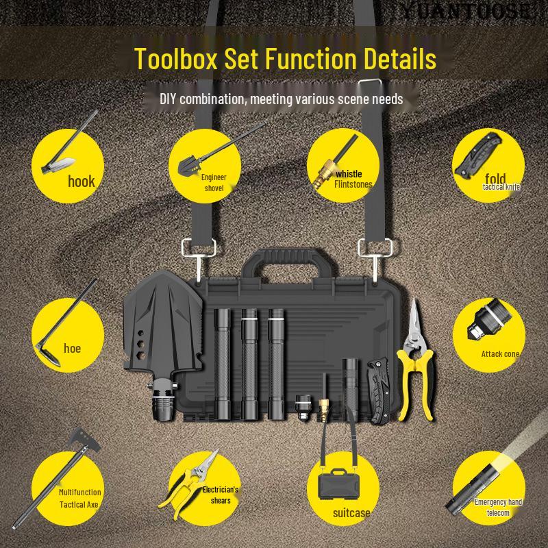 Multifunctional Survival Shovel & Axe Set for Camping and Self-Defense