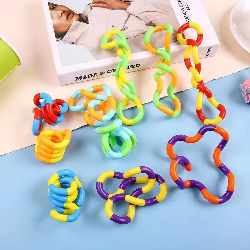 2/5Pcs Sensory Fidget Toys Twist Loop Rope For Stress Relief Music Rhythm Anxiety Relief Toys For Adults Kids Adhd Tool