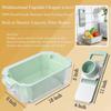 Vegetable Chopper Stainless Steel, 9in1 Mandoline Slicer with Adjustable Thickness for Kitchen