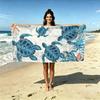 1 Simple And Stylish Animal-Themed Beach Towel, Made Of Microfiber, Quick-Drying And Water-Absorbent, Large Size Beach Towel
