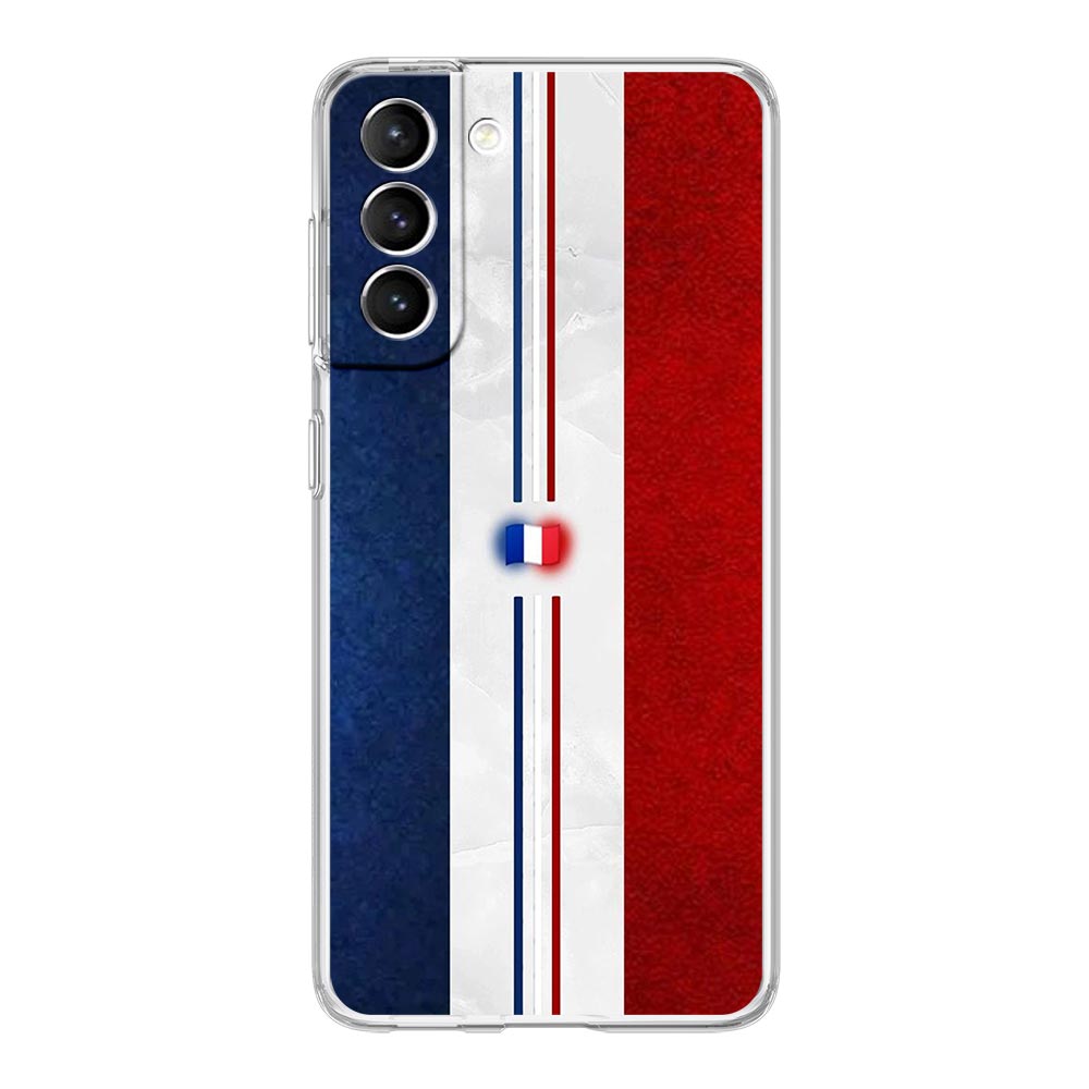 Phone Case For Samsung Galaxy S25 S24 S23 FE S22 Ultra S20 S21 5G S10 S9 Plus S10E S8 Soft Clear Cover National Flag RU FR UK