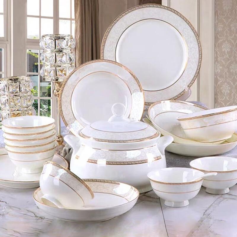 Ailan Huijia 56-Piece Jingdezhen Ceramic Tableware Set