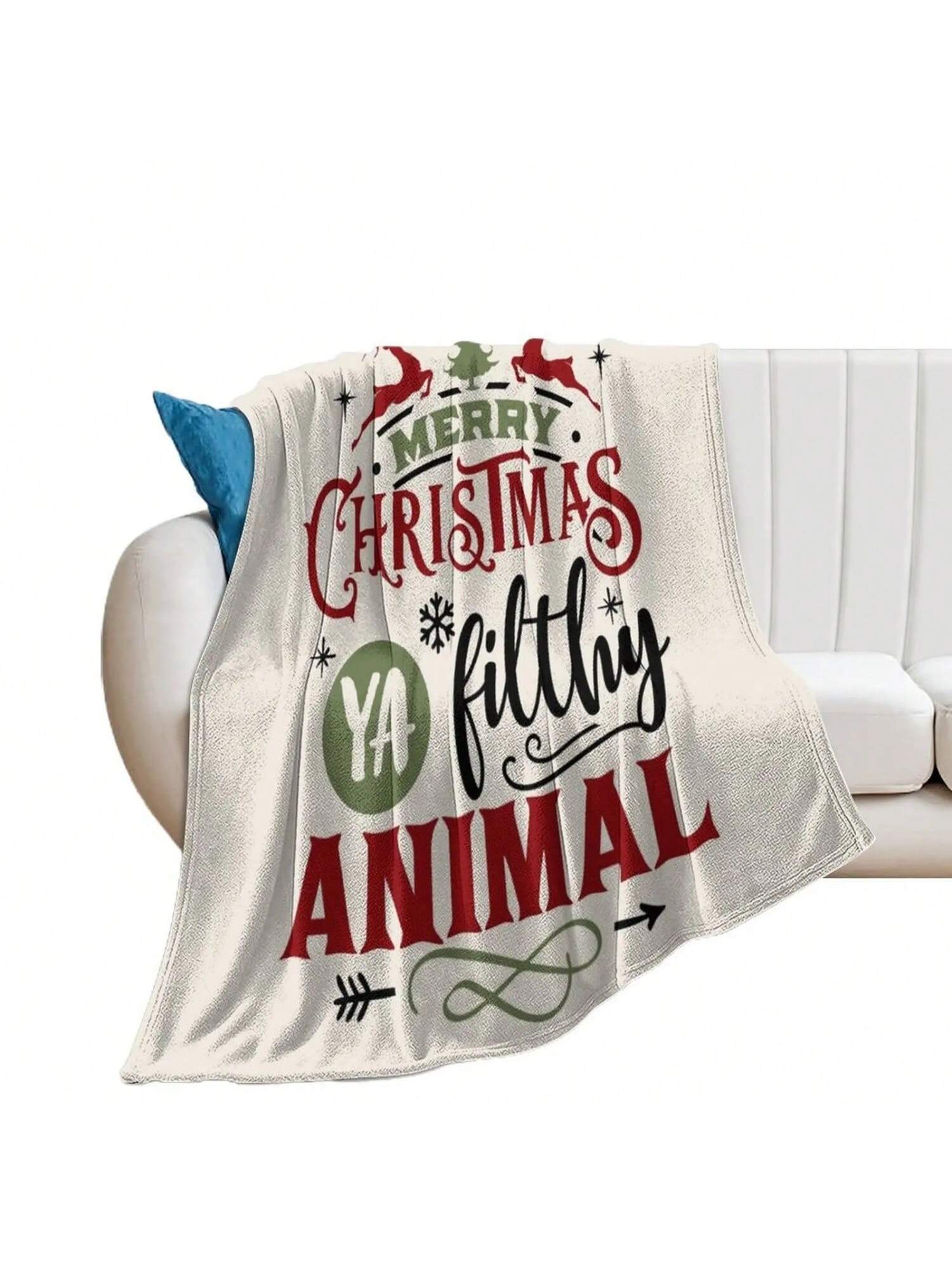 Home Alone Merry Christmas Ya Filthy Animal Throw Blanket Sofa Decorative Sofas Christmas Decoration Blankets 75X95CM